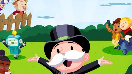 A splash screen used in Monopoly Go.